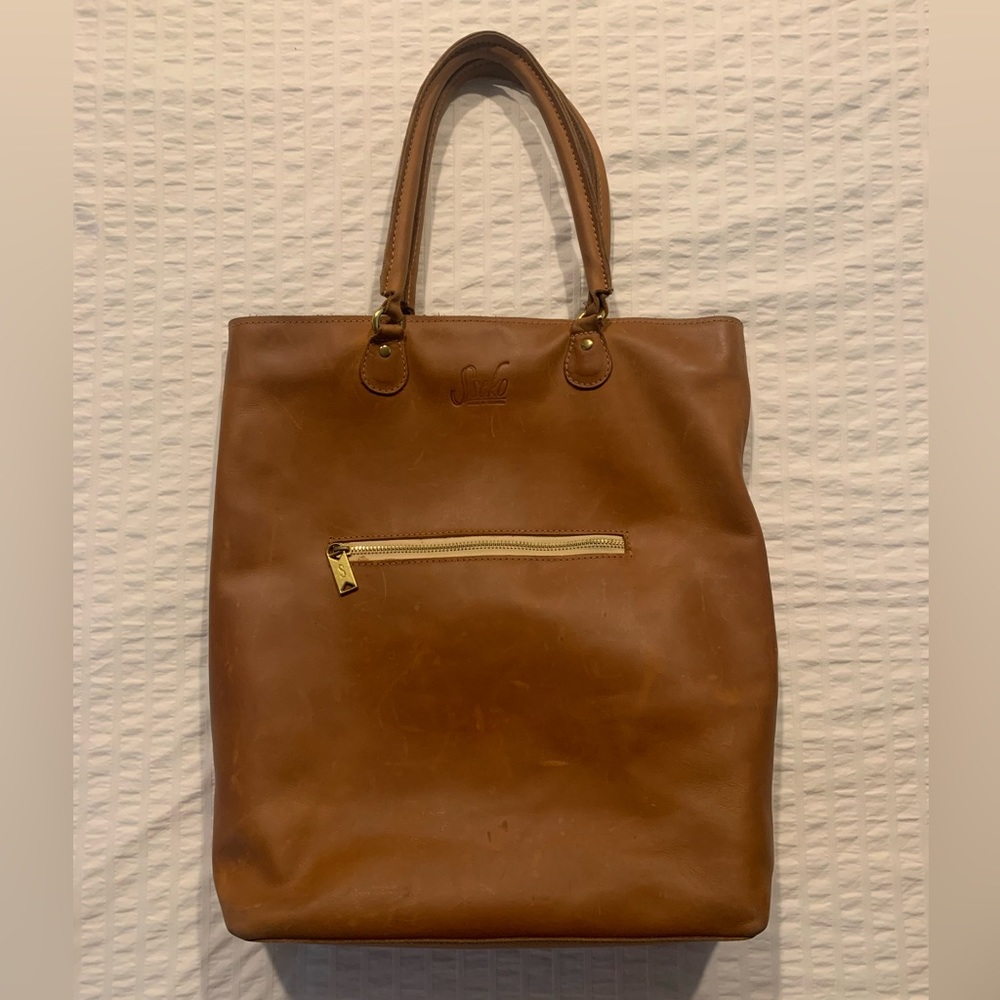 Sseko Convertible Tote in Oiled Caramel
